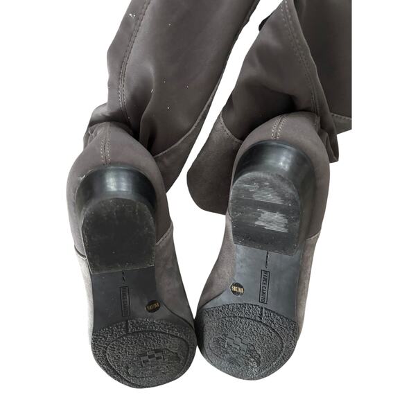 Vince Camuto Karita Over The Knee Kid Suede Tall Pull On Boots 8M Gray Stretch - Picture 8 of 14